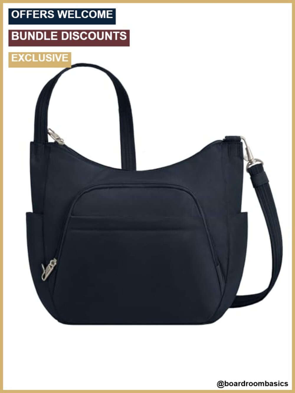 Anti-Theft Crossbody Bucket Bag RFID Slash-Resistant Travel